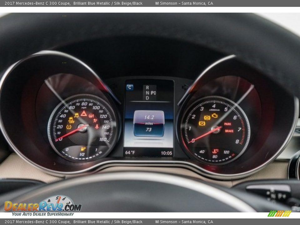2017 Mercedes-Benz C 300 Coupe Brilliant Blue Metallic / Silk Beige/Black Photo #6