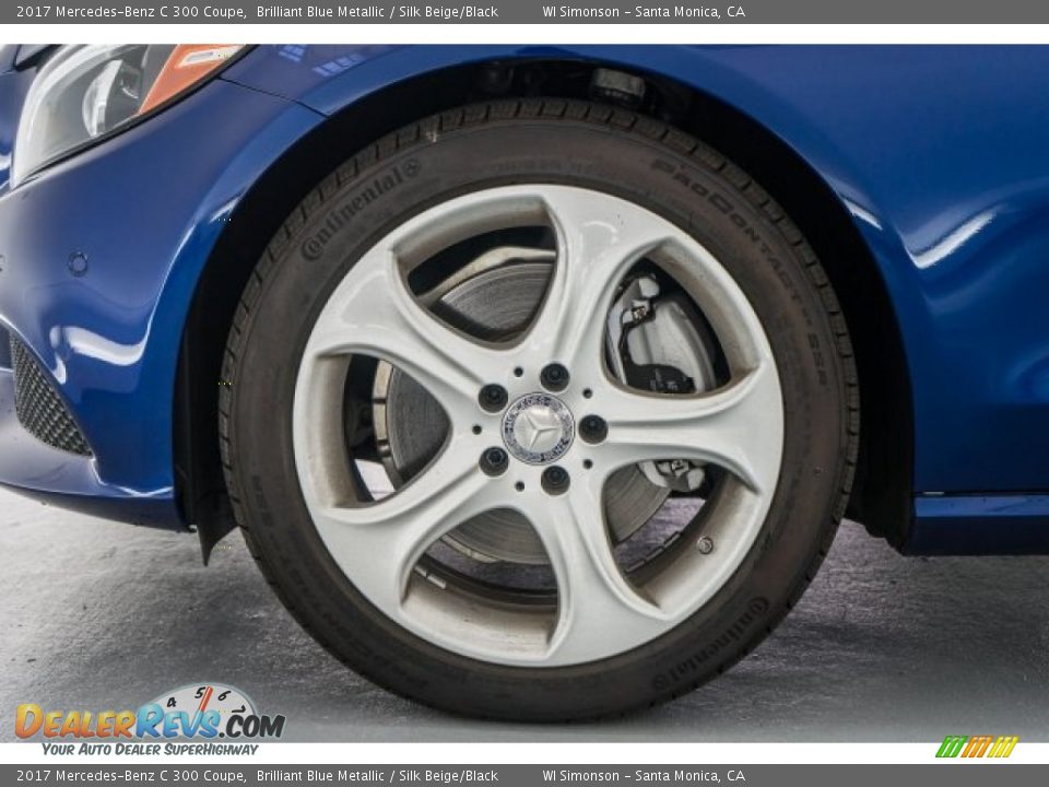 2017 Mercedes-Benz C 300 Coupe Brilliant Blue Metallic / Silk Beige/Black Photo #10