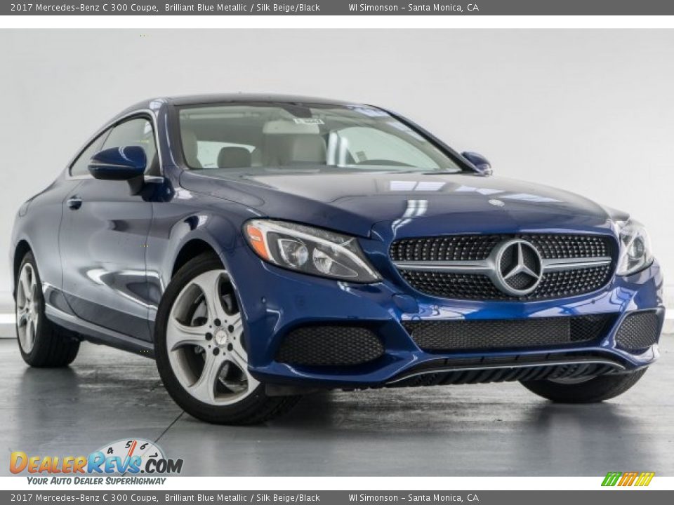 2017 Mercedes-Benz C 300 Coupe Brilliant Blue Metallic / Silk Beige/Black Photo #12