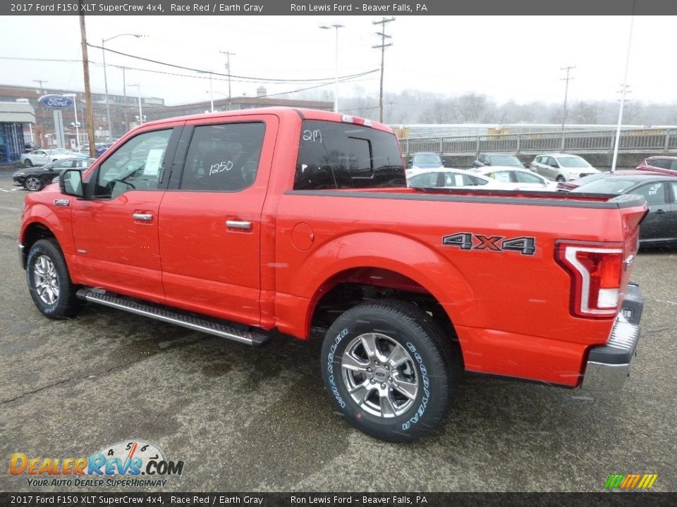 2017 Ford F150 XLT SuperCrew 4x4 Race Red / Earth Gray Photo #4