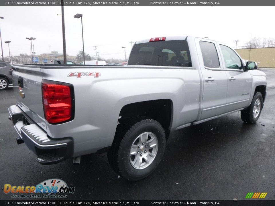 2017 Chevrolet Silverado 1500 LT Double Cab 4x4 Silver Ice Metallic / Jet Black Photo #5