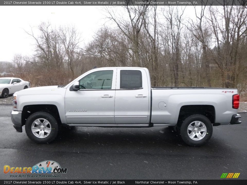 2017 Chevrolet Silverado 1500 LT Double Cab 4x4 Silver Ice Metallic / Jet Black Photo #8