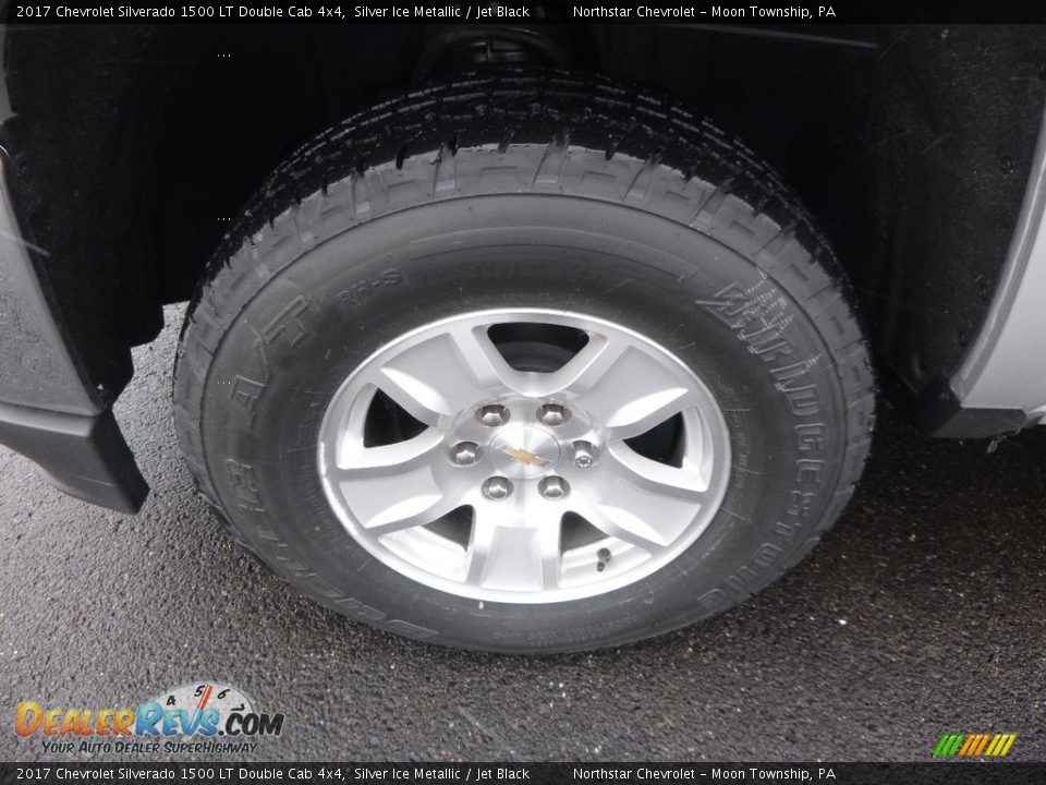 2017 Chevrolet Silverado 1500 LT Double Cab 4x4 Silver Ice Metallic / Jet Black Photo #9