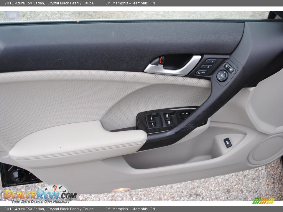 2011 Acura TSX Sedan Crystal Black Pearl / Taupe Photo #10