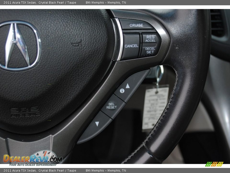 2011 Acura TSX Sedan Crystal Black Pearl / Taupe Photo #15