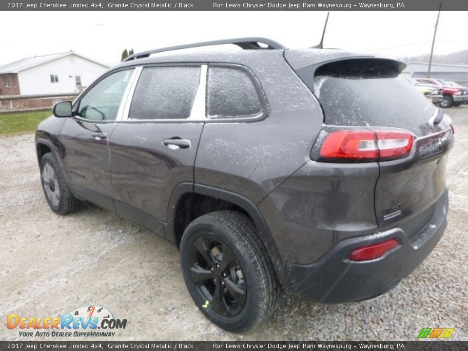 2017 Jeep Cherokee Limited 4x4 Granite Crystal Metallic / Black Photo #3