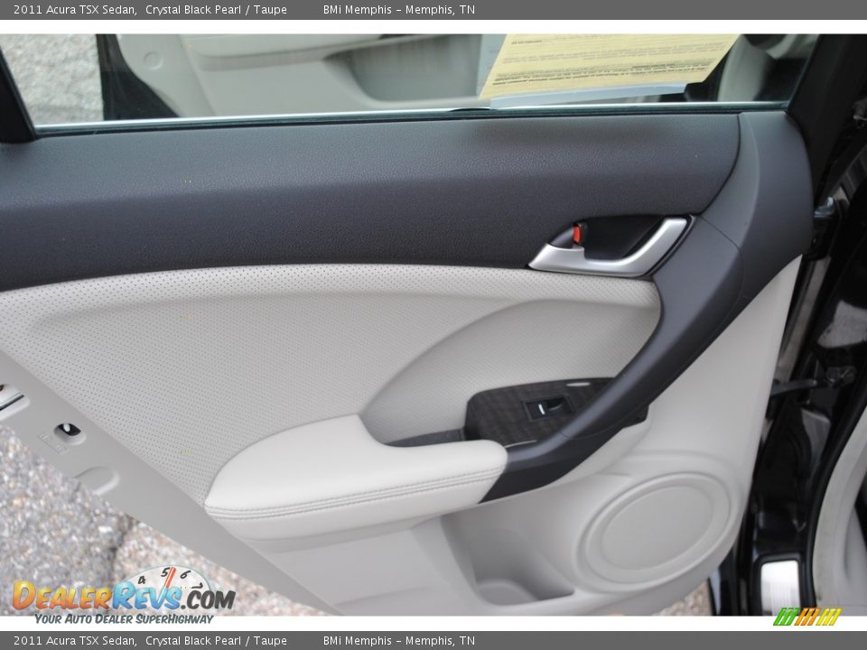 2011 Acura TSX Sedan Crystal Black Pearl / Taupe Photo #19