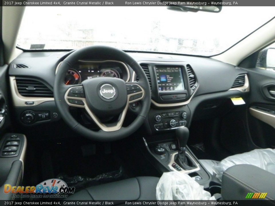 2017 Jeep Cherokee Limited 4x4 Granite Crystal Metallic / Black Photo #13