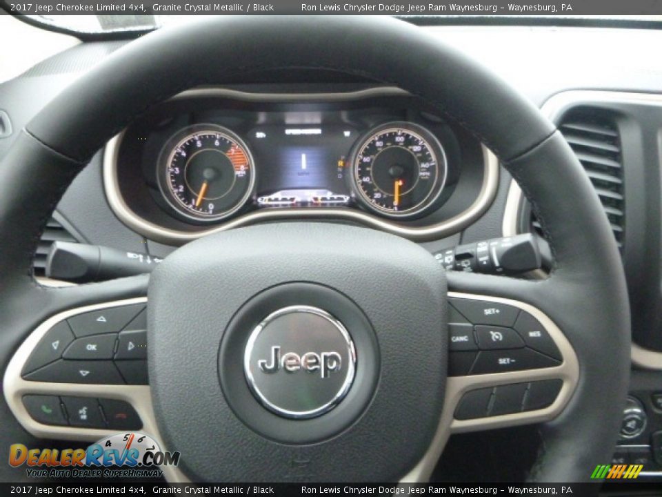 2017 Jeep Cherokee Limited 4x4 Granite Crystal Metallic / Black Photo #20