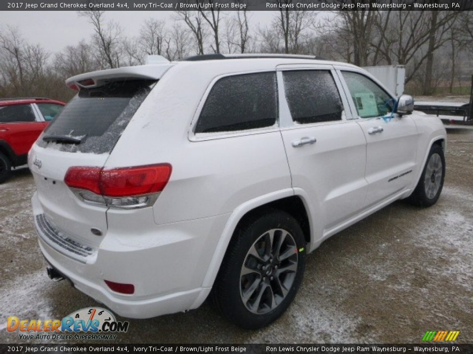 2017 Jeep Grand Cherokee Overland 4x4 Ivory Tri-Coat / Brown/Light Frost Beige Photo #6