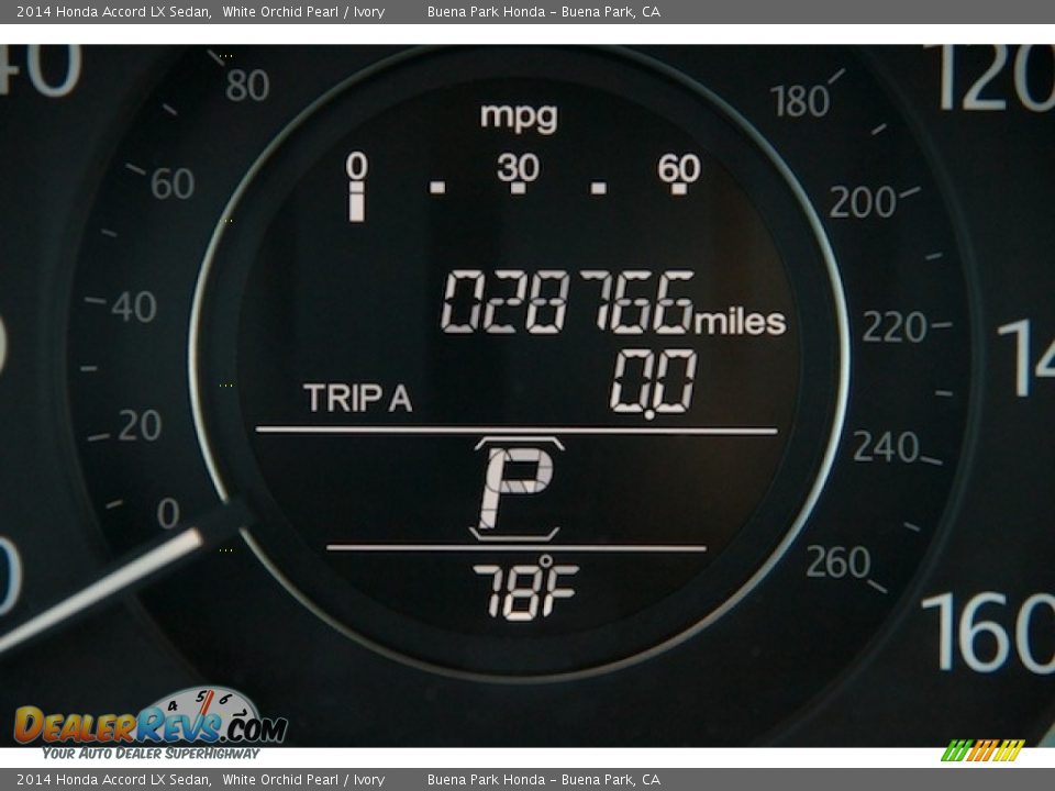 2014 Honda Accord LX Sedan White Orchid Pearl / Ivory Photo #6
