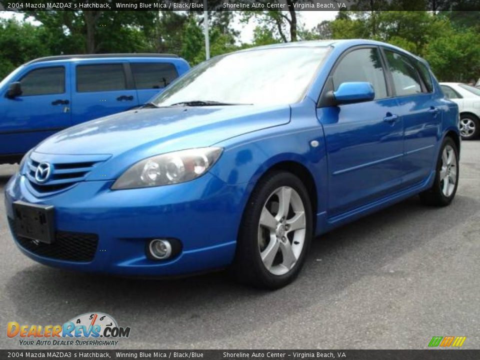 2004 Mazda MAZDA3 s Hatchback Winning Blue Mica / Black/Blue Photo #1