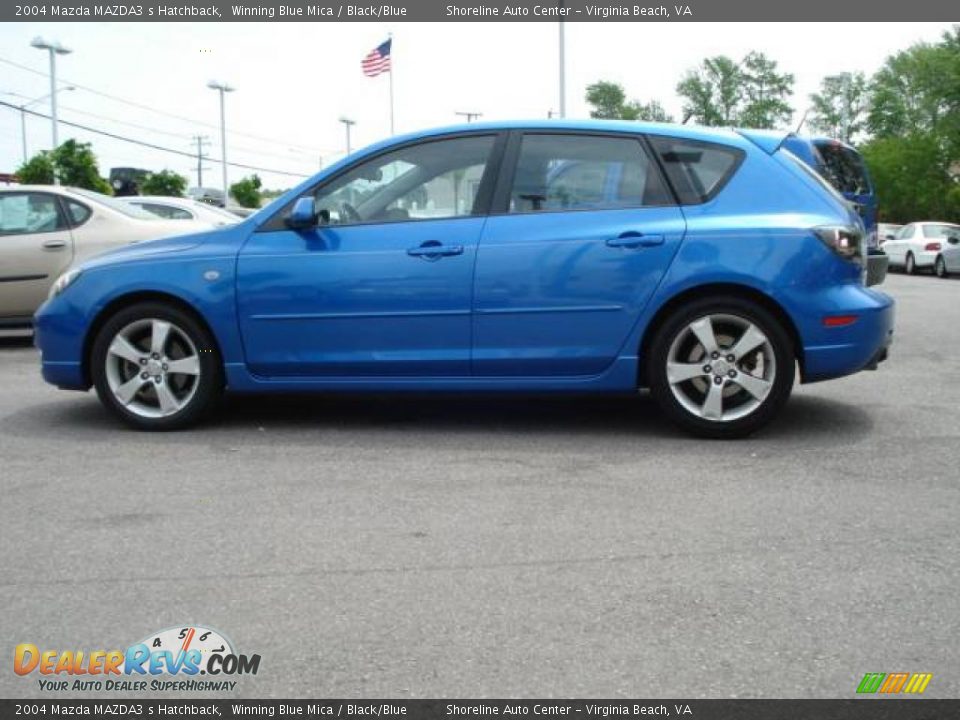 2004 Mazda MAZDA3 s Hatchback Winning Blue Mica / Black/Blue Photo #3