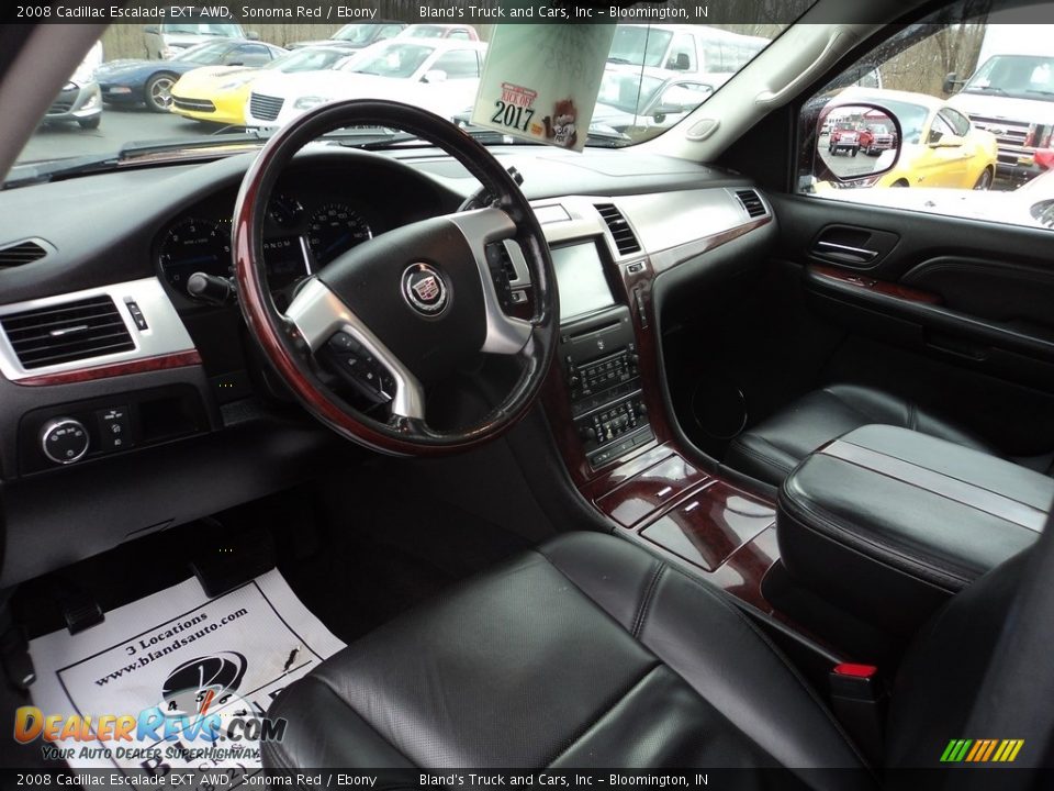Ebony Interior - 2008 Cadillac Escalade EXT AWD Photo #6