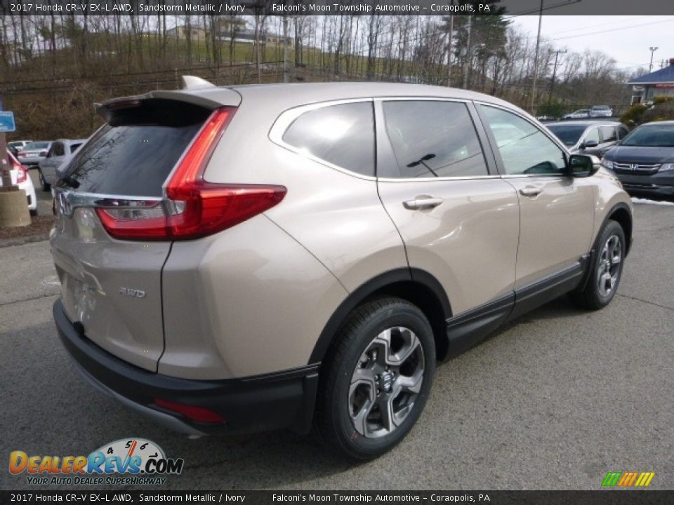 2017 Honda CR-V EX-L AWD Sandstorm Metallic / Ivory Photo #4
