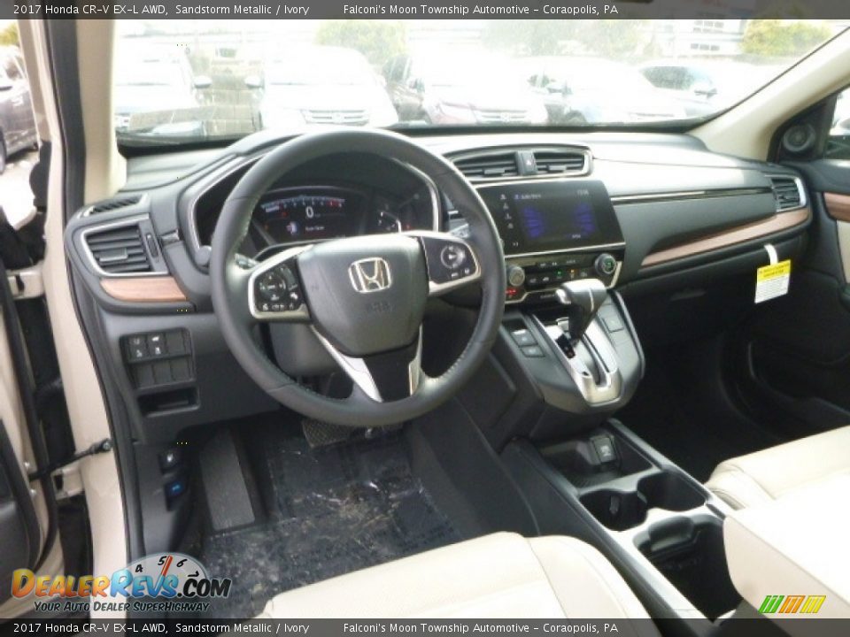 Ivory Interior - 2017 Honda CR-V EX-L AWD Photo #10
