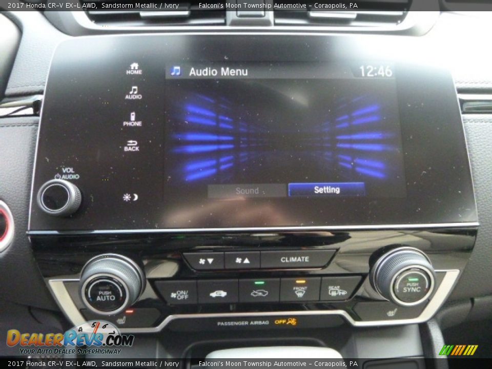 2017 Honda CR-V EX-L AWD Sandstorm Metallic / Ivory Photo #13
