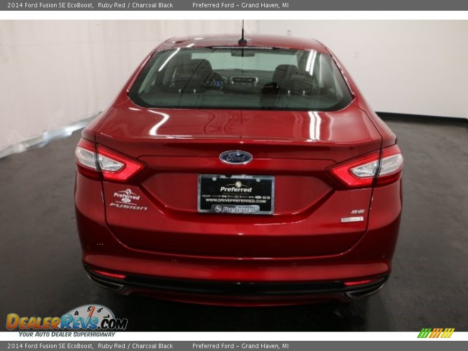 2014 Ford Fusion SE EcoBoost Ruby Red / Charcoal Black Photo #29