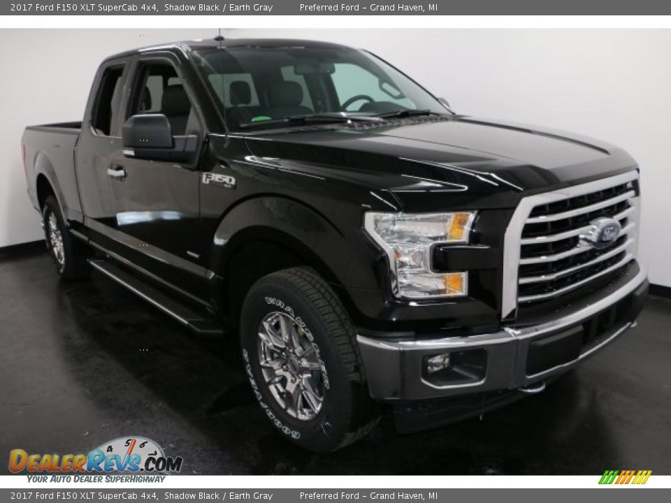 2017 Ford F150 XLT SuperCab 4x4 Shadow Black / Earth Gray Photo #7