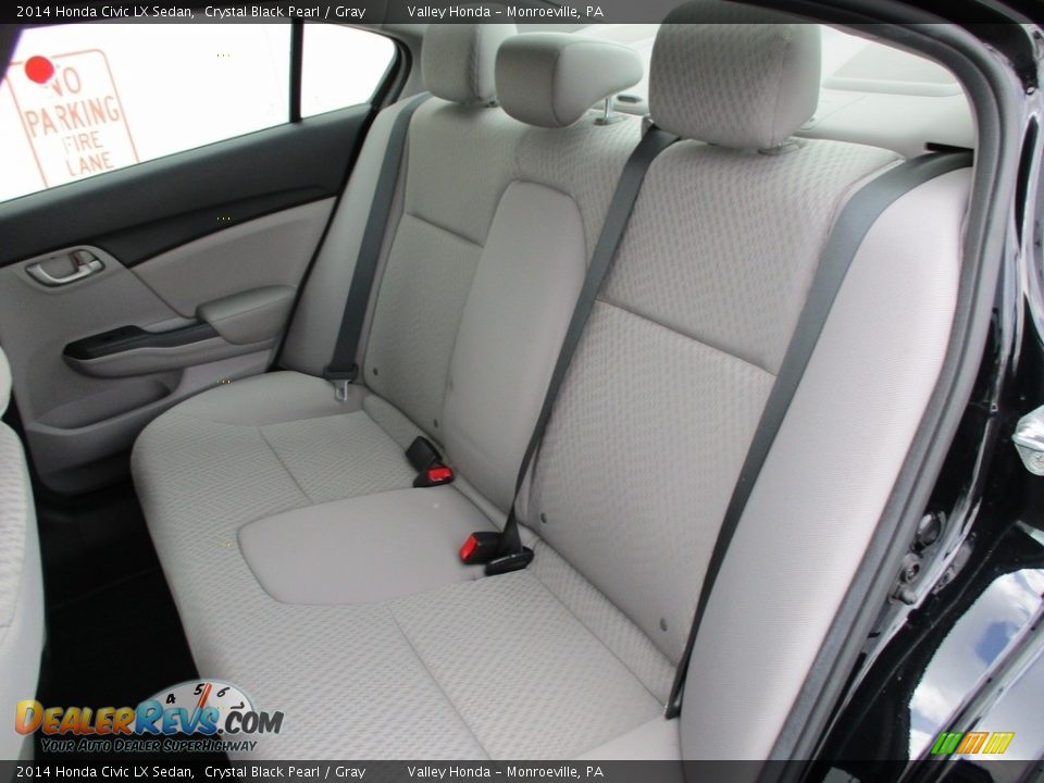 2014 Honda Civic LX Sedan Crystal Black Pearl / Gray Photo #12
