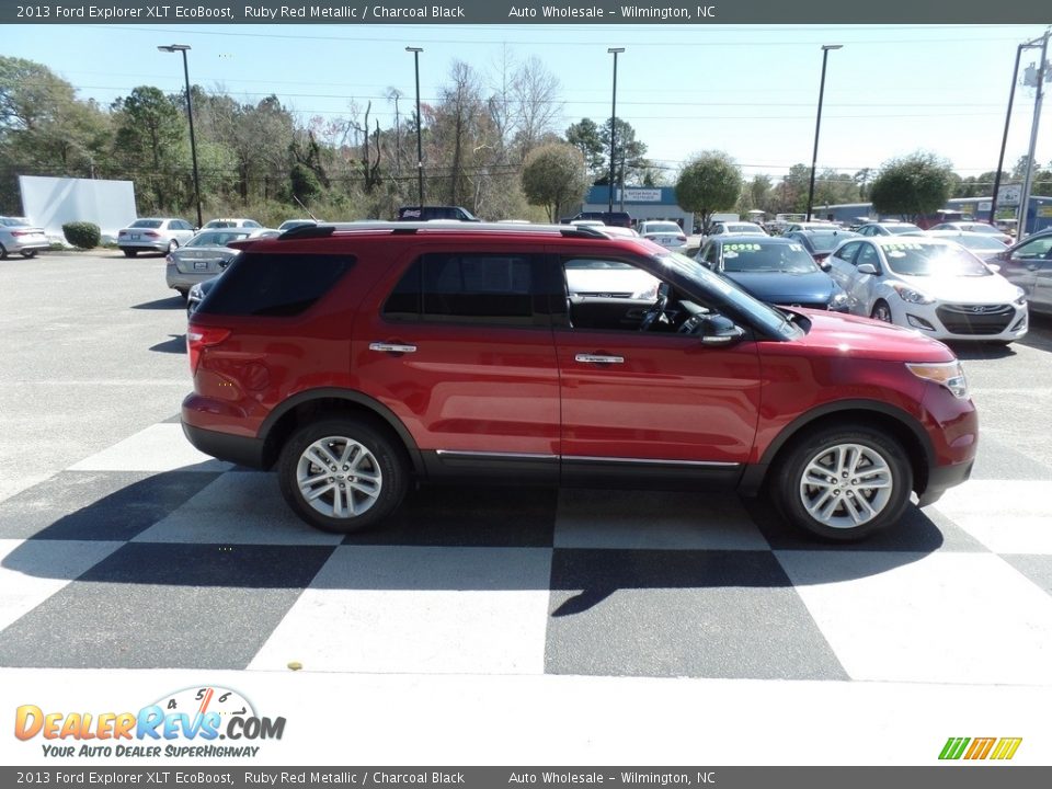 2013 Ford Explorer XLT EcoBoost Ruby Red Metallic / Charcoal Black Photo #3