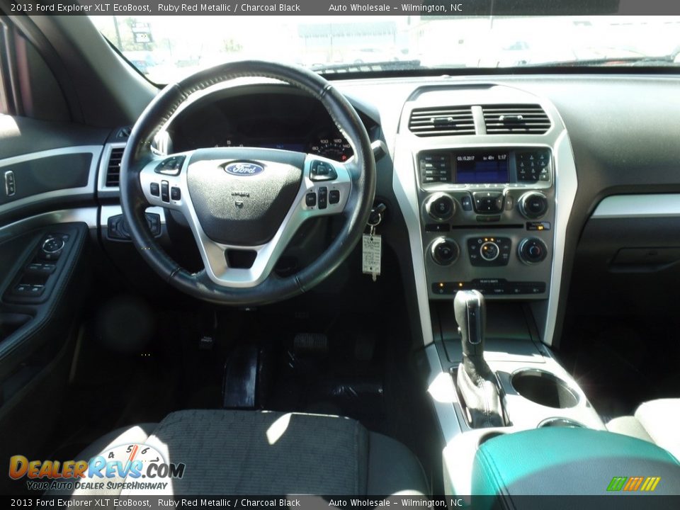 2013 Ford Explorer XLT EcoBoost Ruby Red Metallic / Charcoal Black Photo #15