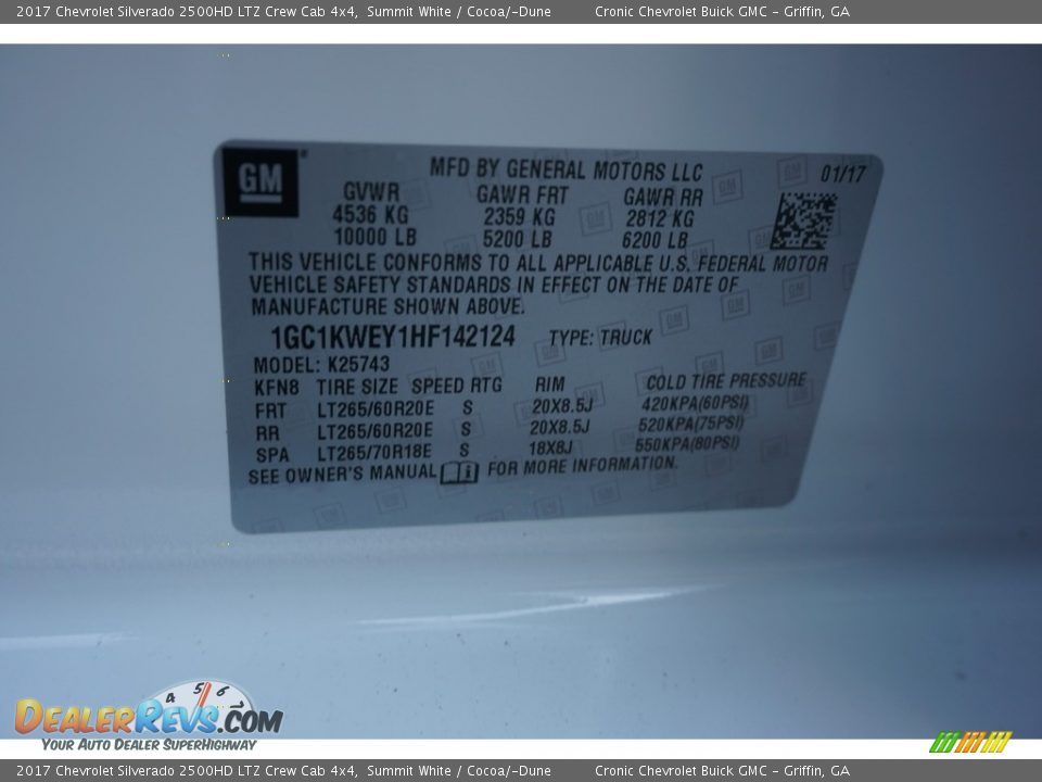 2017 Chevrolet Silverado 2500HD LTZ Crew Cab 4x4 Summit White / Cocoa/­Dune Photo #18