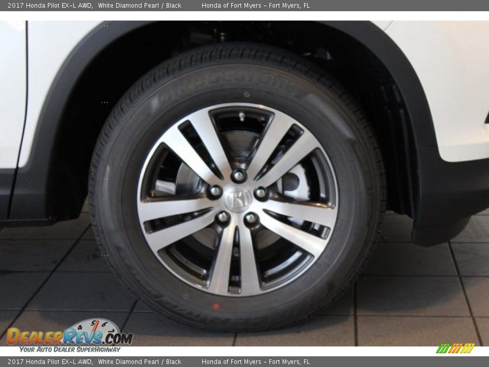 2017 Honda Pilot EX-L AWD White Diamond Pearl / Black Photo #2