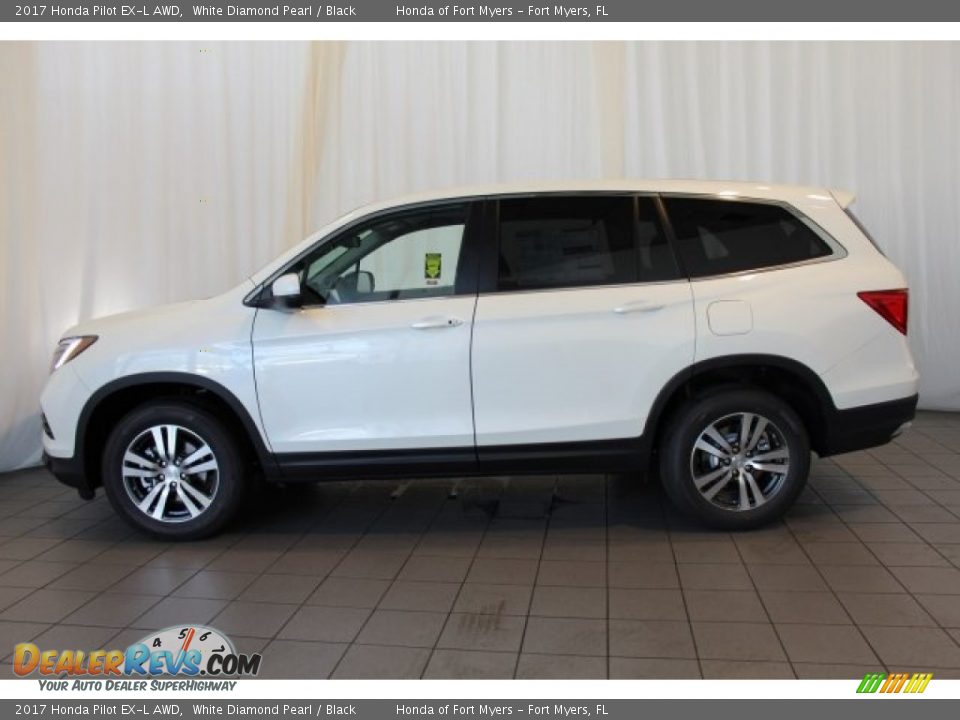 2017 Honda Pilot EX-L AWD White Diamond Pearl / Black Photo #5