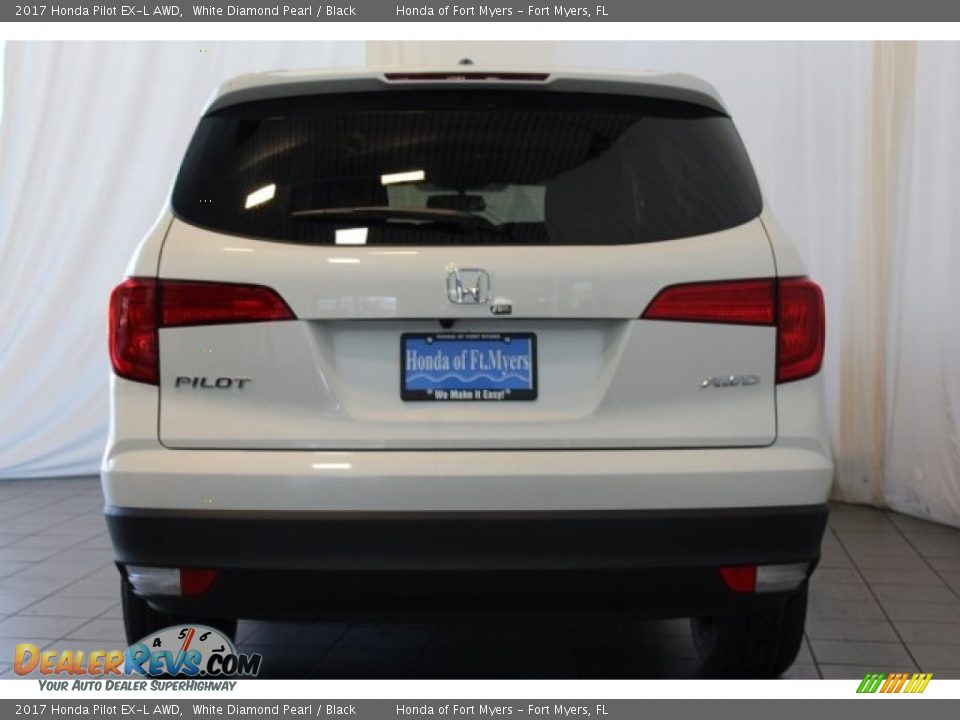 2017 Honda Pilot EX-L AWD White Diamond Pearl / Black Photo #6