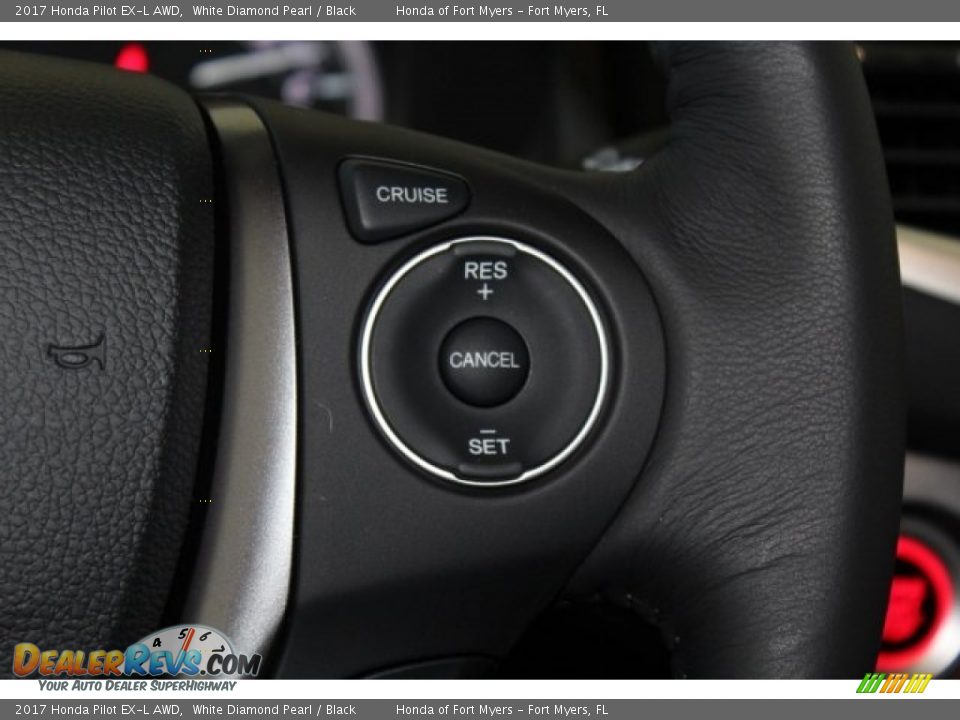 2017 Honda Pilot EX-L AWD White Diamond Pearl / Black Photo #14