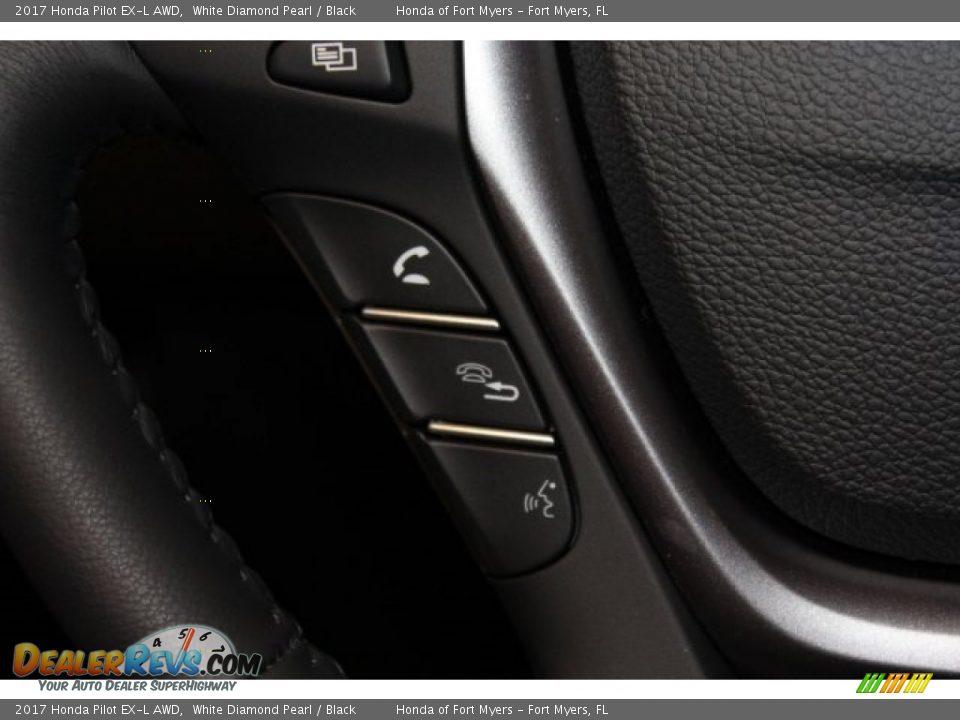 2017 Honda Pilot EX-L AWD White Diamond Pearl / Black Photo #15