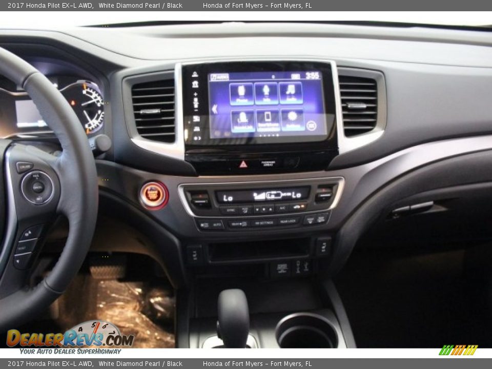 2017 Honda Pilot EX-L AWD White Diamond Pearl / Black Photo #17