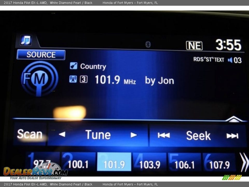 2017 Honda Pilot EX-L AWD White Diamond Pearl / Black Photo #19