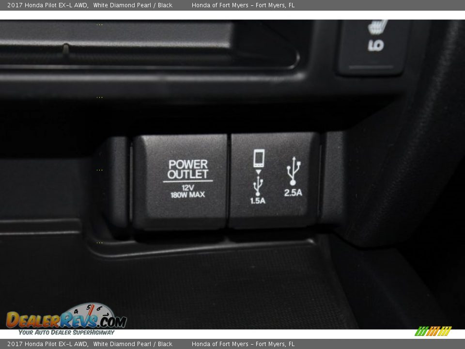 2017 Honda Pilot EX-L AWD White Diamond Pearl / Black Photo #23