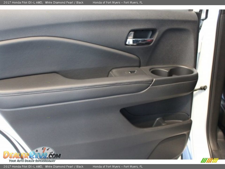 2017 Honda Pilot EX-L AWD White Diamond Pearl / Black Photo #28