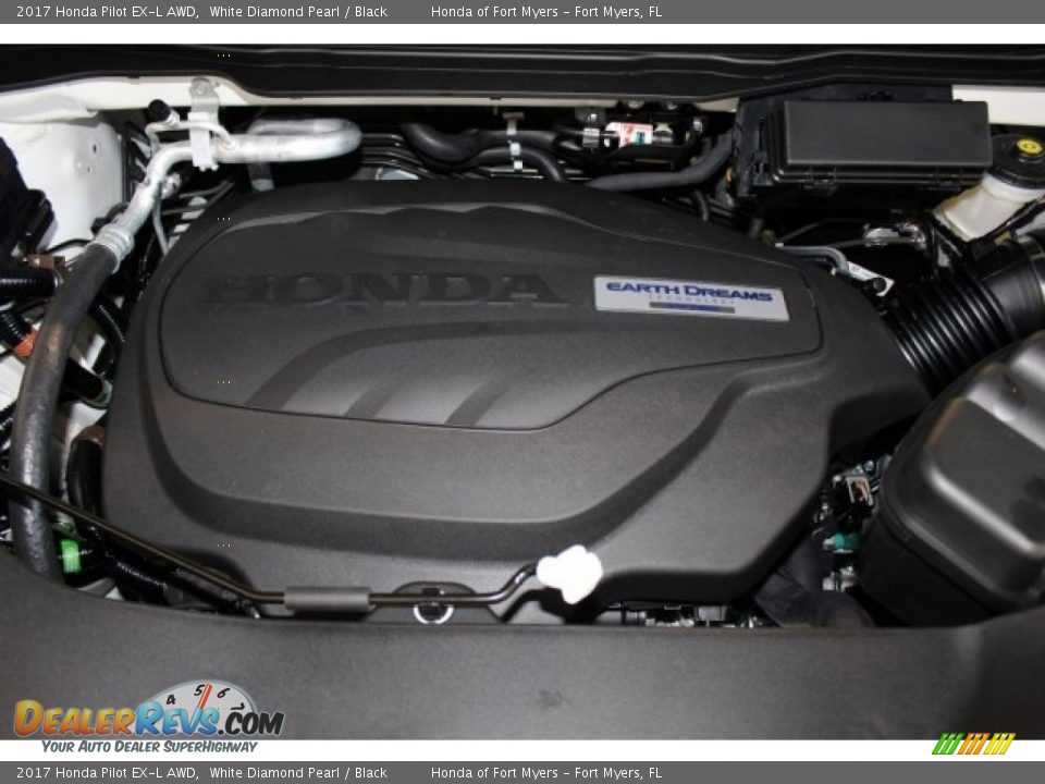 2017 Honda Pilot EX-L AWD White Diamond Pearl / Black Photo #32