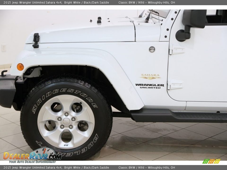 2015 Jeep Wrangler Unlimited Sahara 4x4 Bright White / Black/Dark Saddle Photo #22