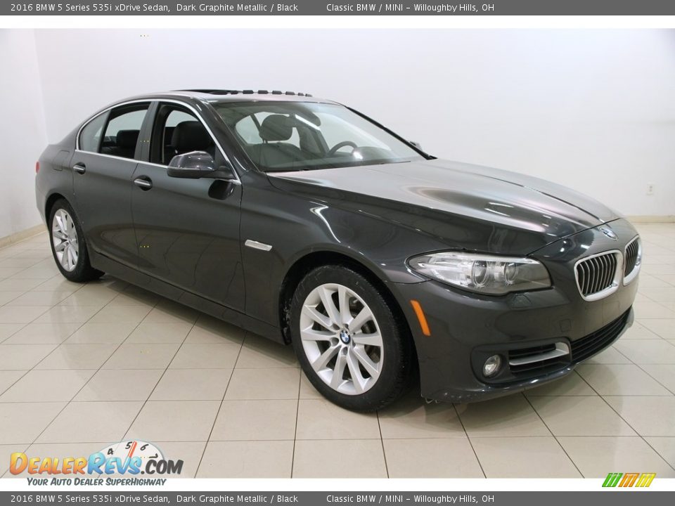 2016 BMW 5 Series 535i xDrive Sedan Dark Graphite Metallic / Black Photo #1