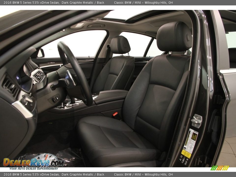 2016 BMW 5 Series 535i xDrive Sedan Dark Graphite Metallic / Black Photo #6