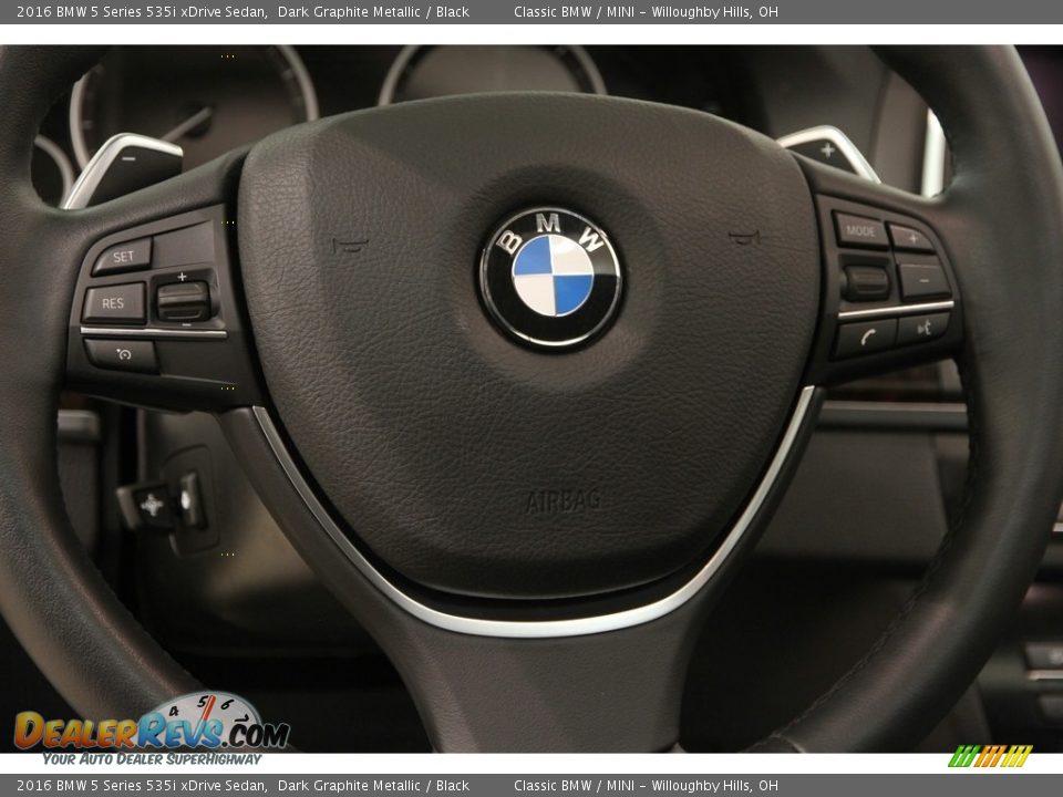 2016 BMW 5 Series 535i xDrive Sedan Dark Graphite Metallic / Black Photo #8