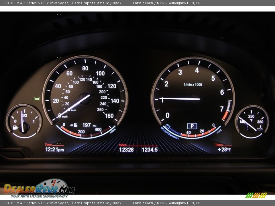 2016 BMW 5 Series 535i xDrive Sedan Dark Graphite Metallic / Black Photo #9