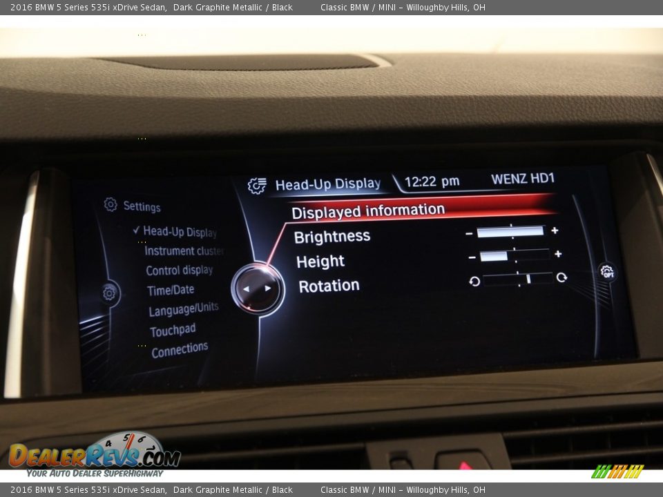 2016 BMW 5 Series 535i xDrive Sedan Dark Graphite Metallic / Black Photo #12