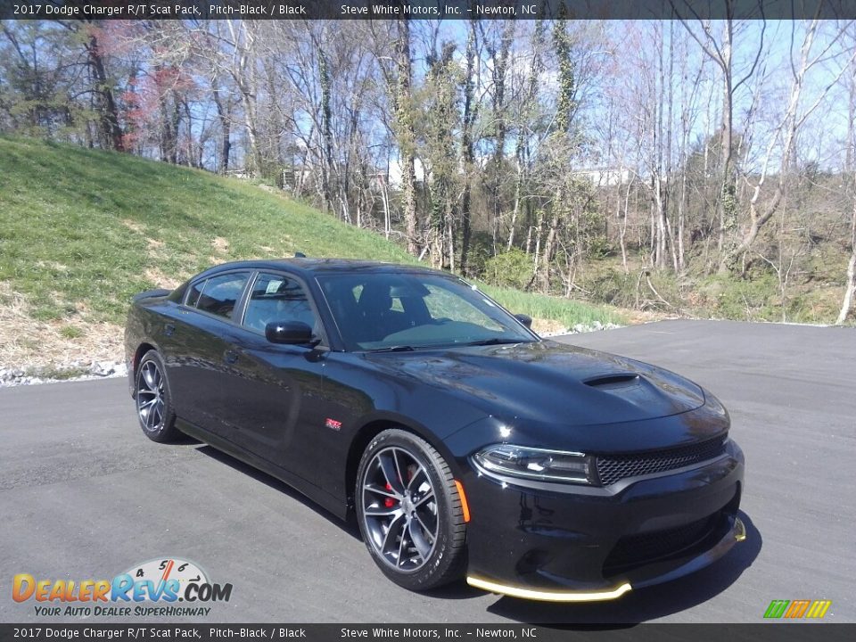 2017 Dodge Charger R/T Scat Pack Pitch-Black / Black Photo #4