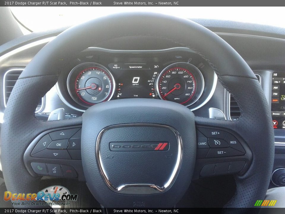 2017 Dodge Charger R/T Scat Pack Pitch-Black / Black Photo #12