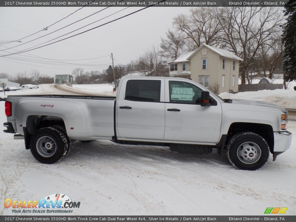 Silver Ice Metallic 2017 Chevrolet Silverado 3500HD Work Truck Crew Cab Dual Rear Wheel 4x4 Photo #4