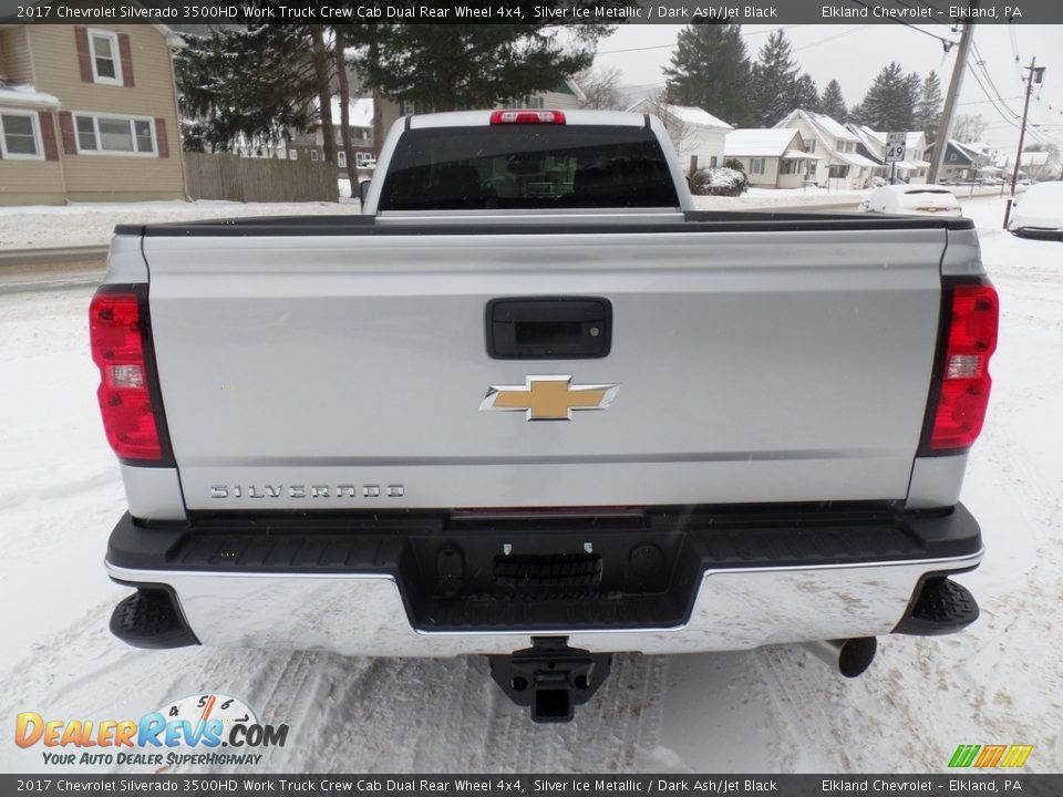 2017 Chevrolet Silverado 3500HD Work Truck Crew Cab Dual Rear Wheel 4x4 Silver Ice Metallic / Dark Ash/Jet Black Photo #6