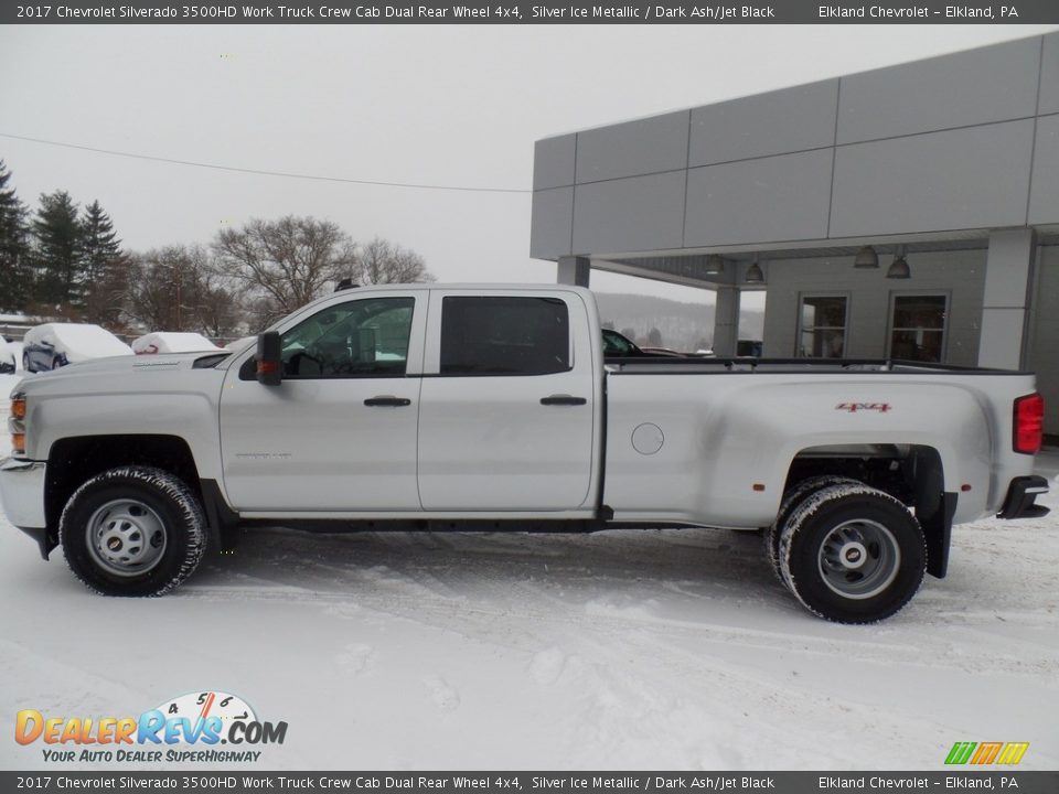 2017 Chevrolet Silverado 3500HD Work Truck Crew Cab Dual Rear Wheel 4x4 Silver Ice Metallic / Dark Ash/Jet Black Photo #8