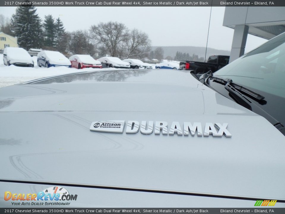 2017 Chevrolet Silverado 3500HD Work Truck Crew Cab Dual Rear Wheel 4x4 Silver Ice Metallic / Dark Ash/Jet Black Photo #13