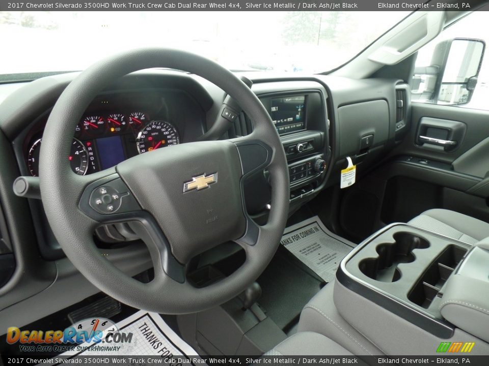 2017 Chevrolet Silverado 3500HD Work Truck Crew Cab Dual Rear Wheel 4x4 Silver Ice Metallic / Dark Ash/Jet Black Photo #20